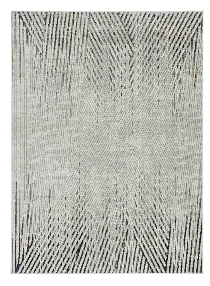 6' X 9' Gray and Ivory Area Rug