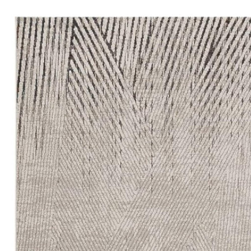 6' X 9' Gray and Ivory Area Rug