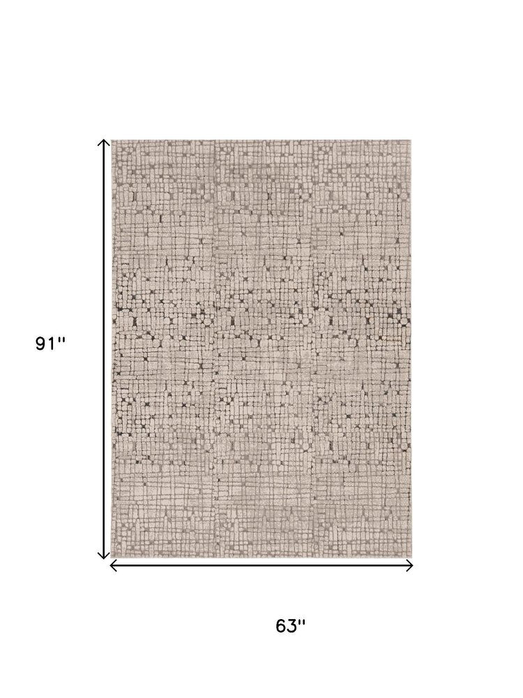 3' X 5' Gray And Black Abstract Area Rug