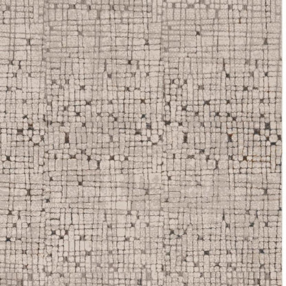 7' Gray And Black Abstract Area Rug