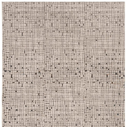 7' Gray And Black Abstract Area Rug