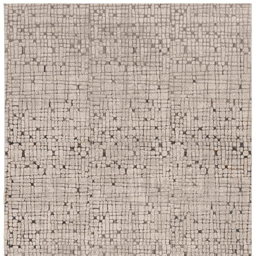 3' X 5' Gray And Black Abstract Area Rug