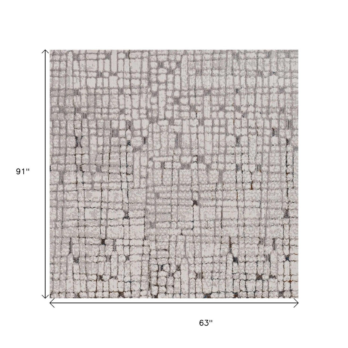 3' X 5' Gray And Black Abstract Area Rug