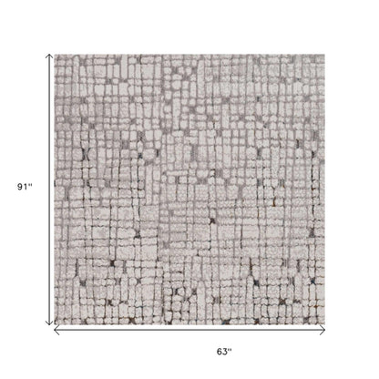 3' X 5' Gray And Black Abstract Area Rug