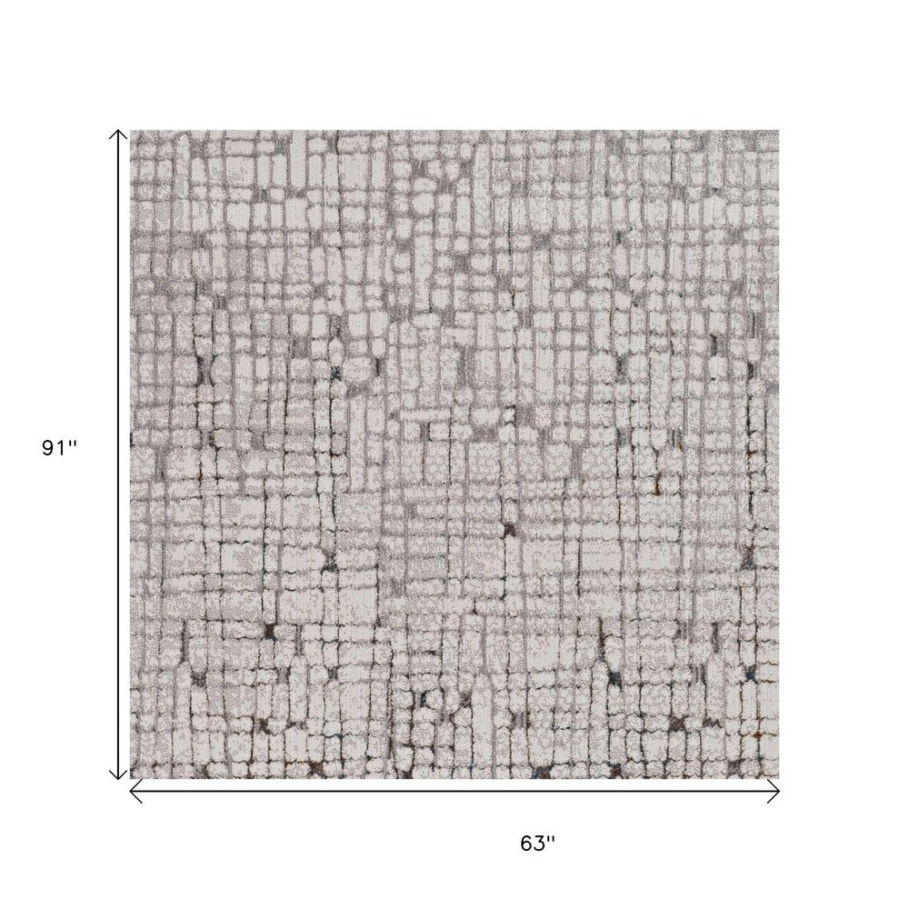 3' X 5' Gray And Black Abstract Area Rug