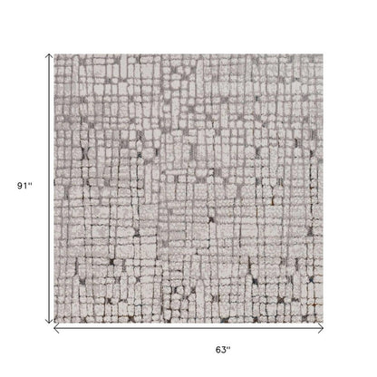 3' X 5' Gray And Black Abstract Area Rug