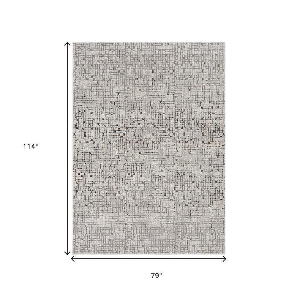 3' X 5' Gray And Black Abstract Area Rug