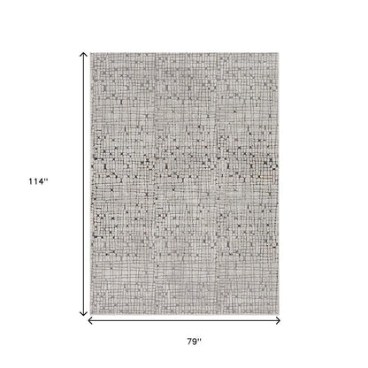 3' X 5' Gray And Black Abstract Area Rug