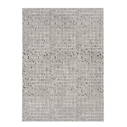 3' X 5' Gray And Black Abstract Area Rug