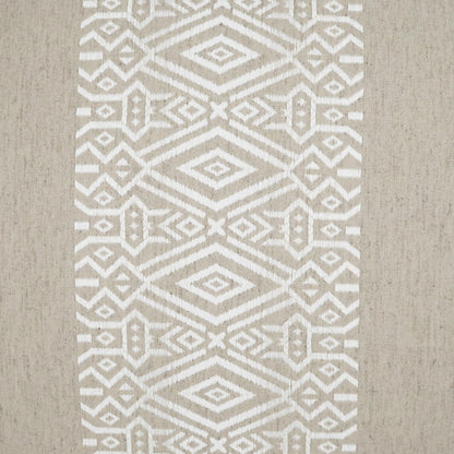 D.V. KAP HOME   24" x 24" Zinga Pillow - Twine Western Chic, Global, Farmhouse, Embroidery, Band / Ribbon    - 3748-T-2424