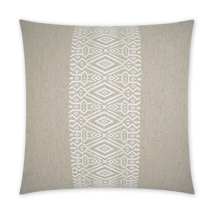 D.V. KAP HOME   24" x 24" Zinga Pillow - Twine Western Chic, Global, Farmhouse, Embroidery, Band / Ribbon    - 3748-T-2424