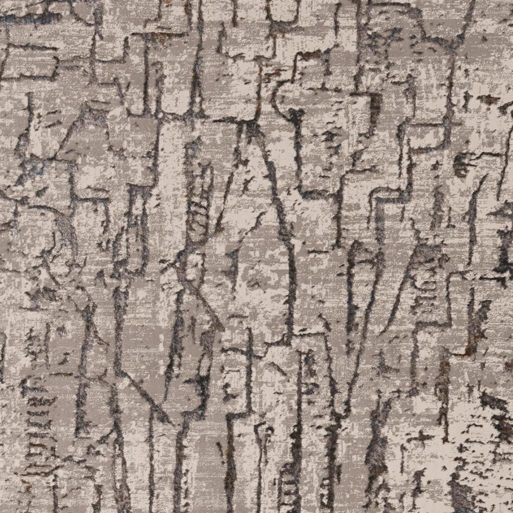 6' X 9' Gray And Black Abstract Distressed Area Rug