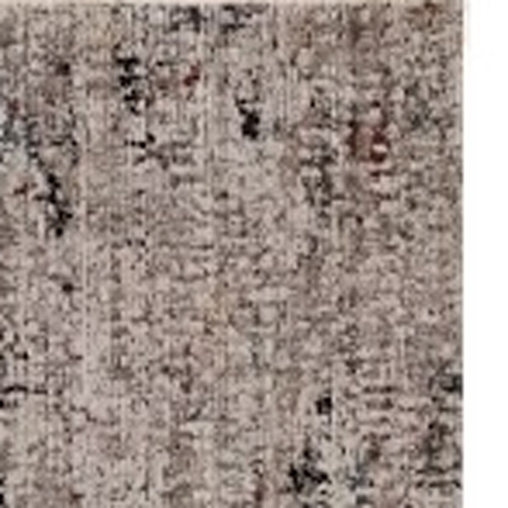 4' X 6' Silver Machine Woven Shrank Abstract Industrial Style Indoor Area Rug