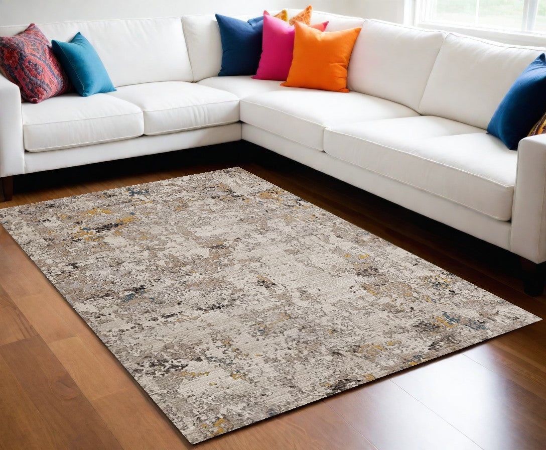 8' Silver Round Area Rug