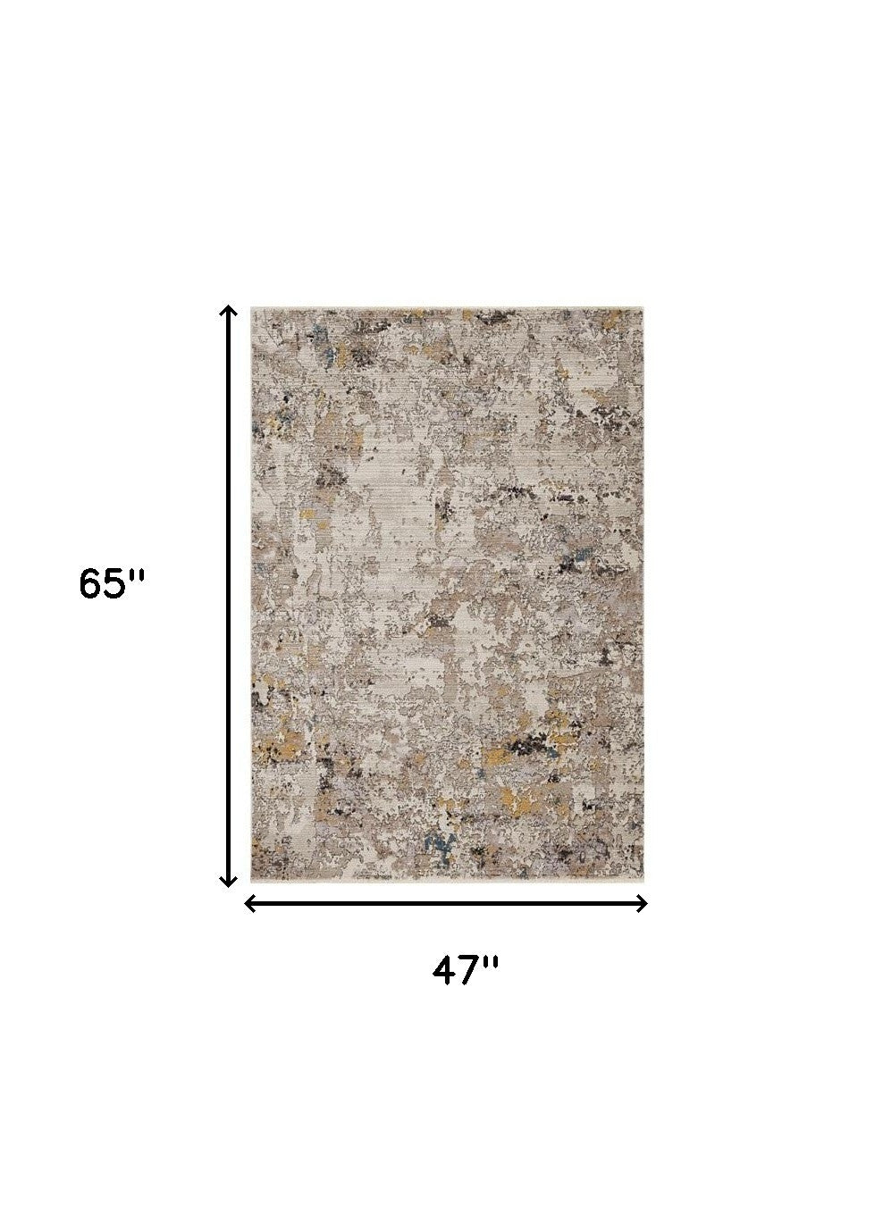 5' X 8' Grey Abstract Transitional Indoor Area Rug