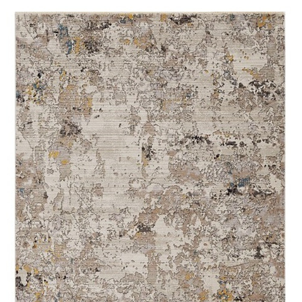 5' X 8' Grey Abstract Transitional Indoor Area Rug