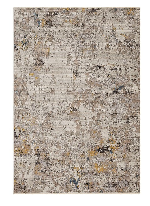 5' X 8' Grey Abstract Transitional Indoor Area Rug