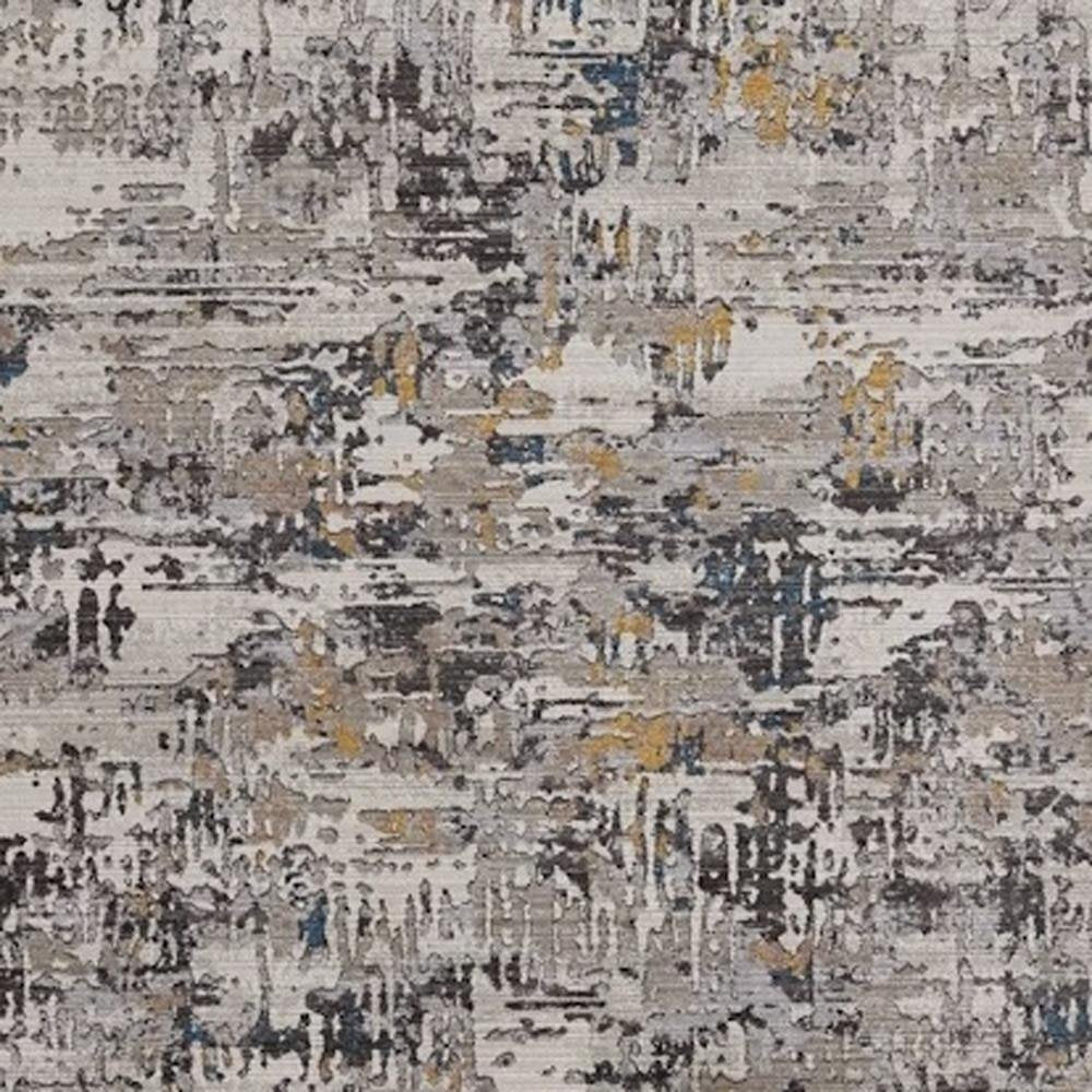 4' X 5' Beige Tan And Gold Abstract Area Rug