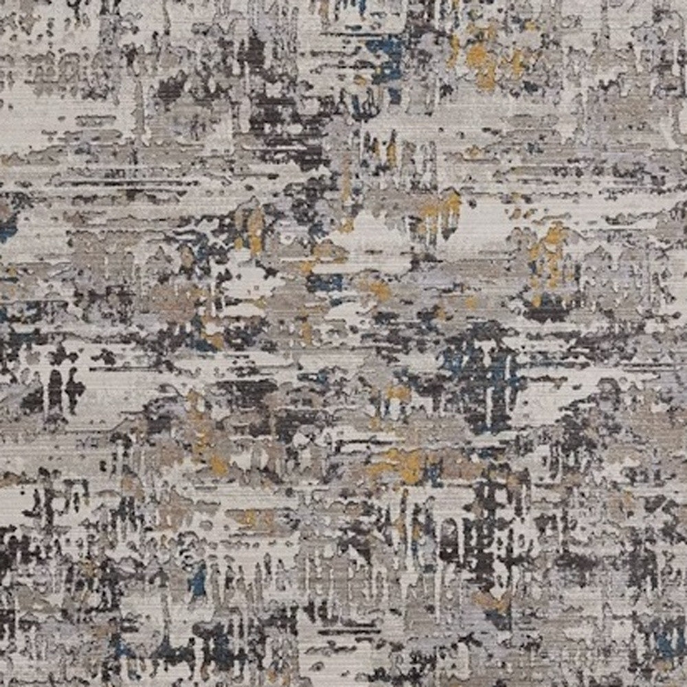 5' X 8' Grey Abstract Transitional Indoor Area Rug