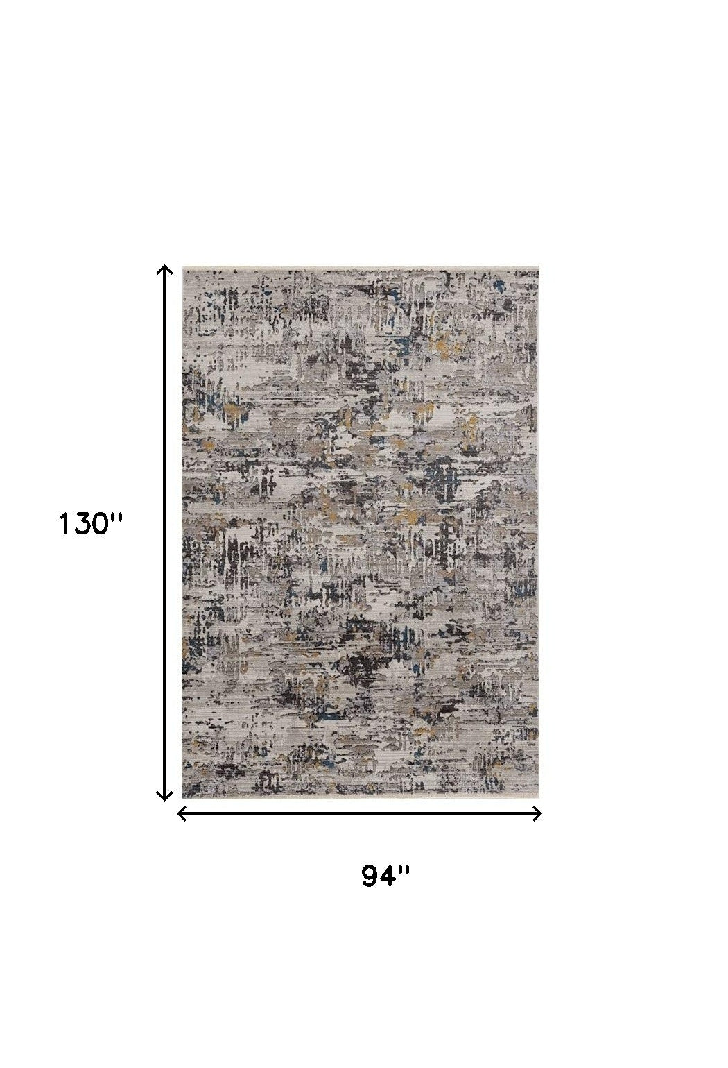 5' X 8' Grey Abstract Transitional Indoor Area Rug