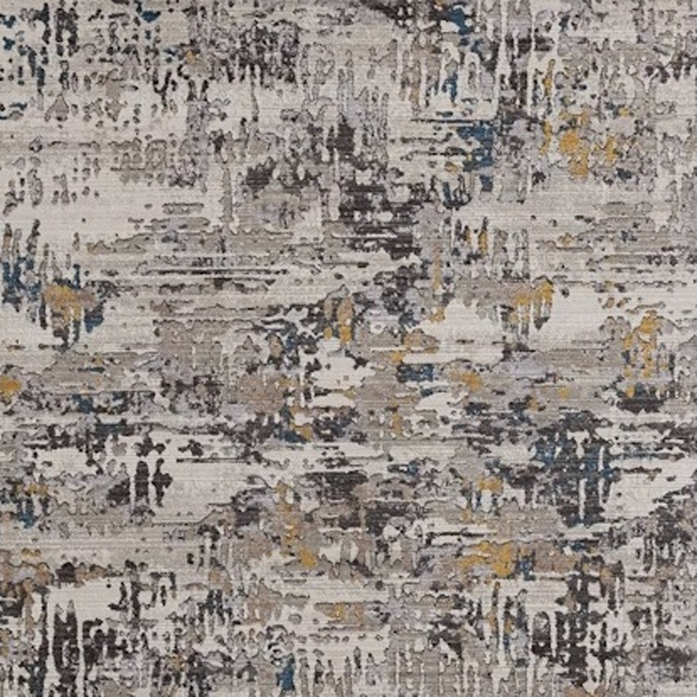 5' X 8' Grey Abstract Transitional Indoor Area Rug