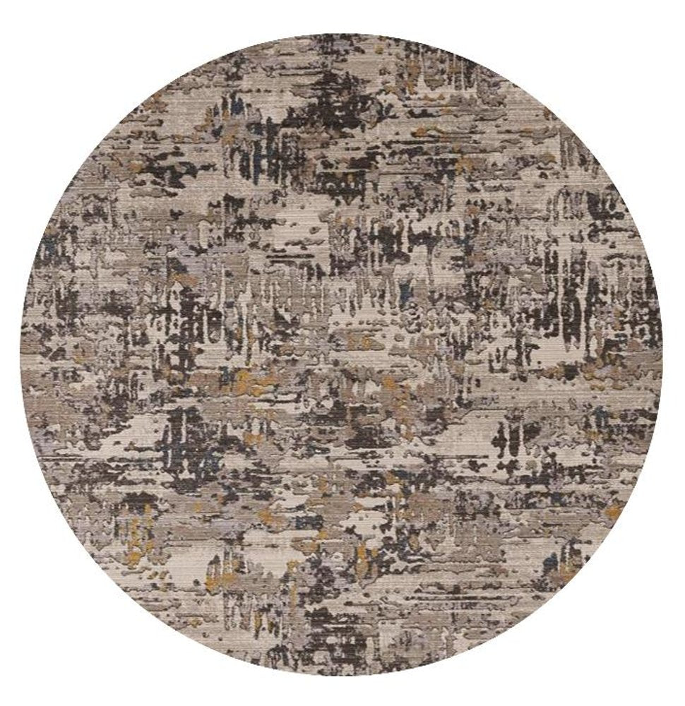 4' X 5' Beige Tan And Gold Abstract Area Rug