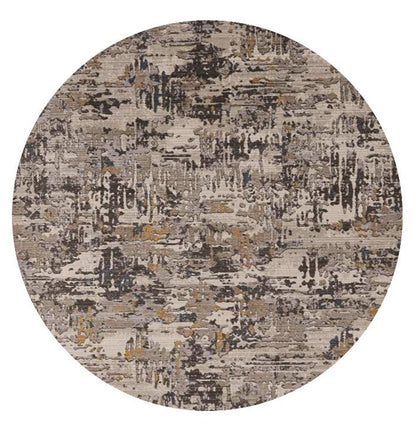 4' X 5' Beige Tan And Gold Abstract Area Rug