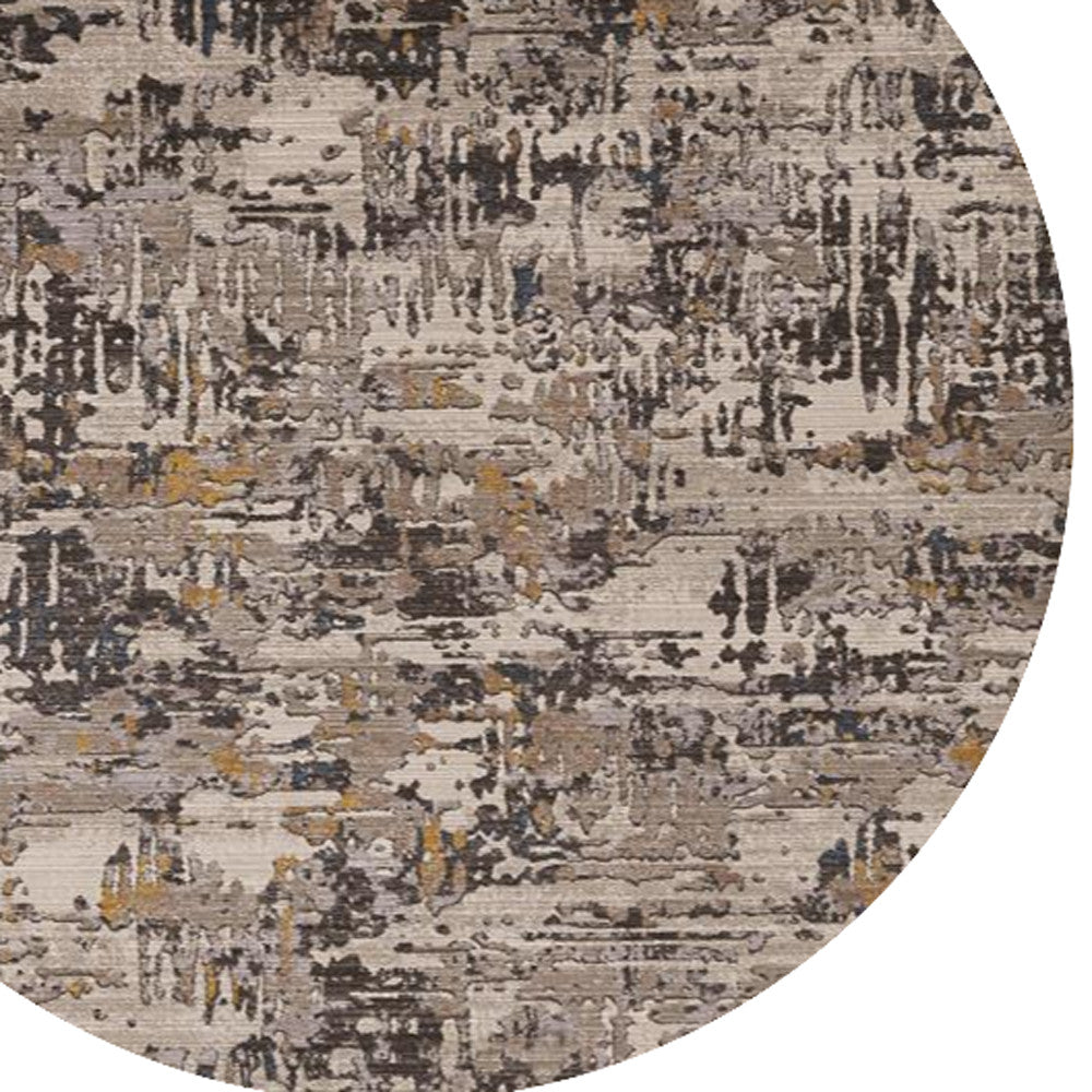 8' Gray Round Area Rug