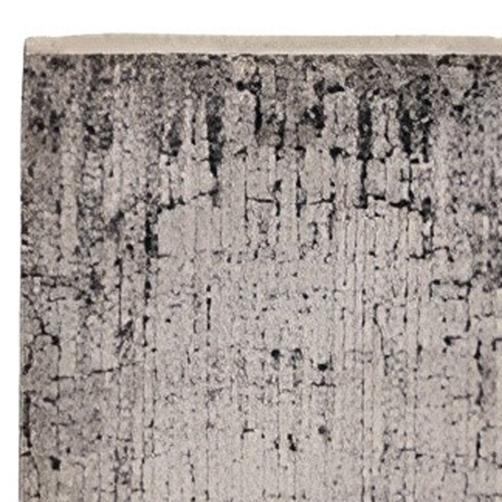 5' X 8' Ivory And Gray Abstract Distressed Area Rug