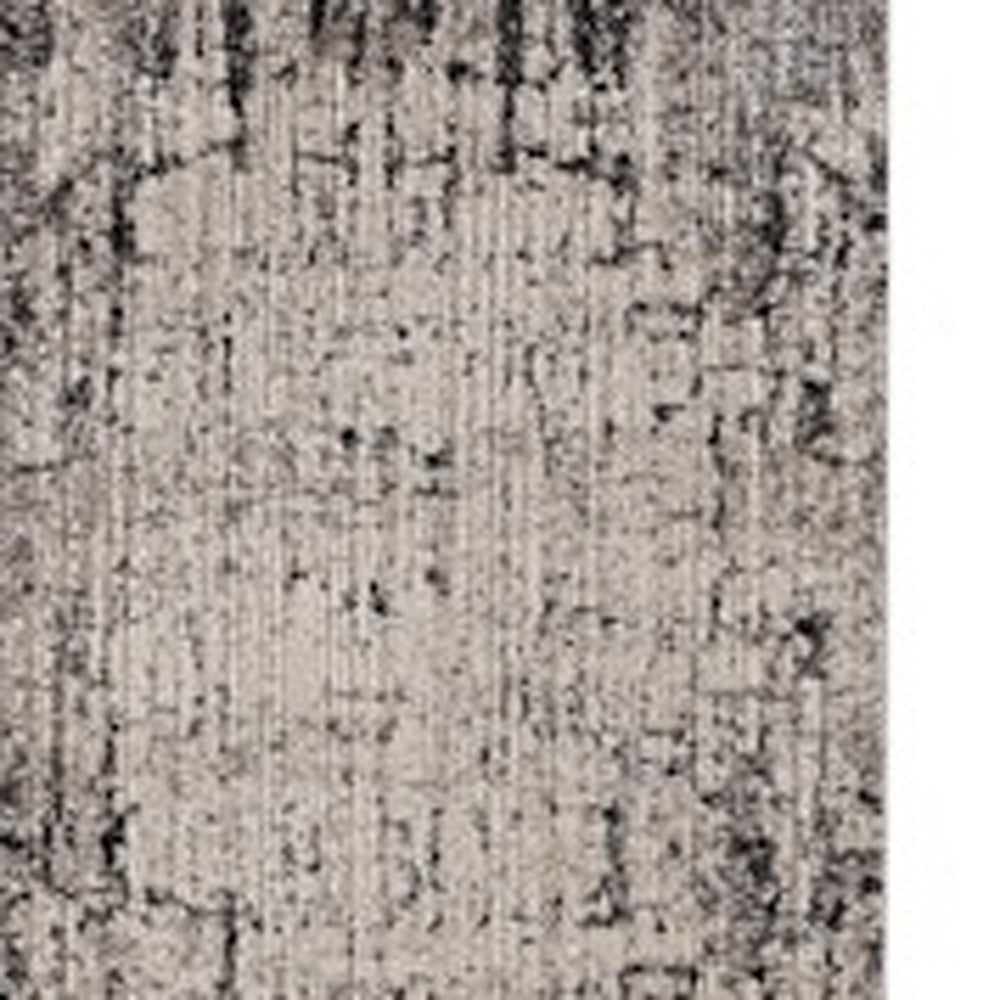 94 X 130 Ivory Or Grey Polyester Rug