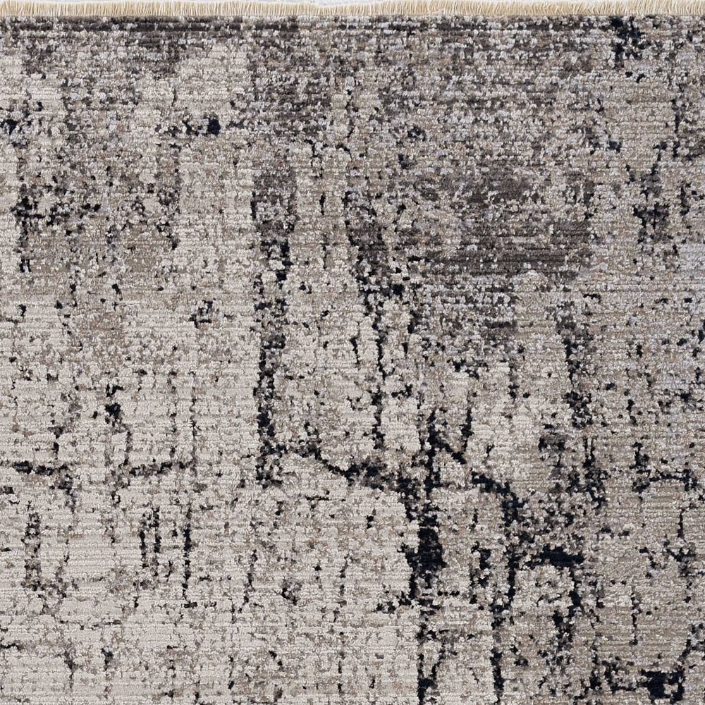 5' X 8' Ivory And Gray Abstract Distressed Area Rug