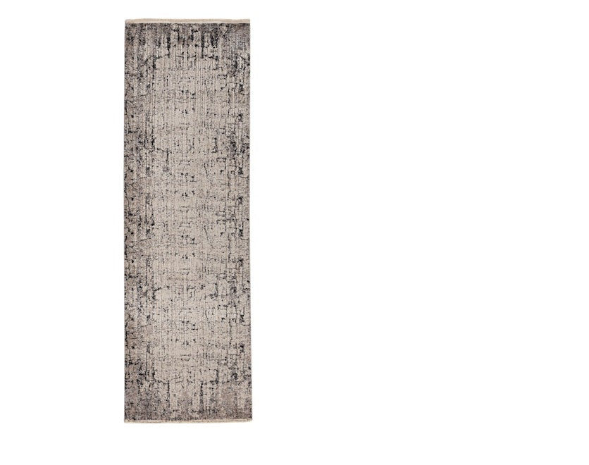 94 X 130 Ivory Or Grey Polyester Rug