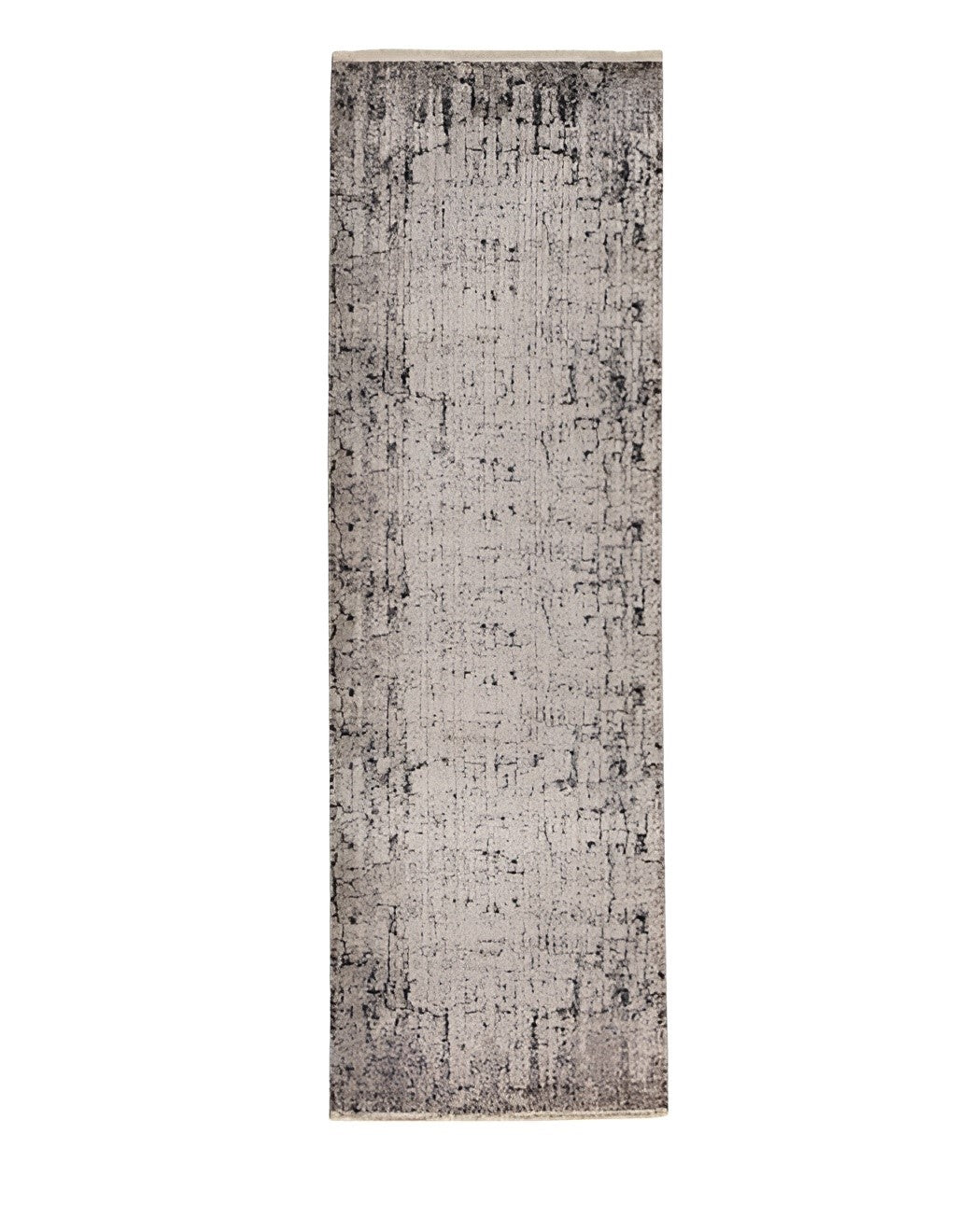 5' X 8' Ivory And Gray Abstract Distressed Area Rug