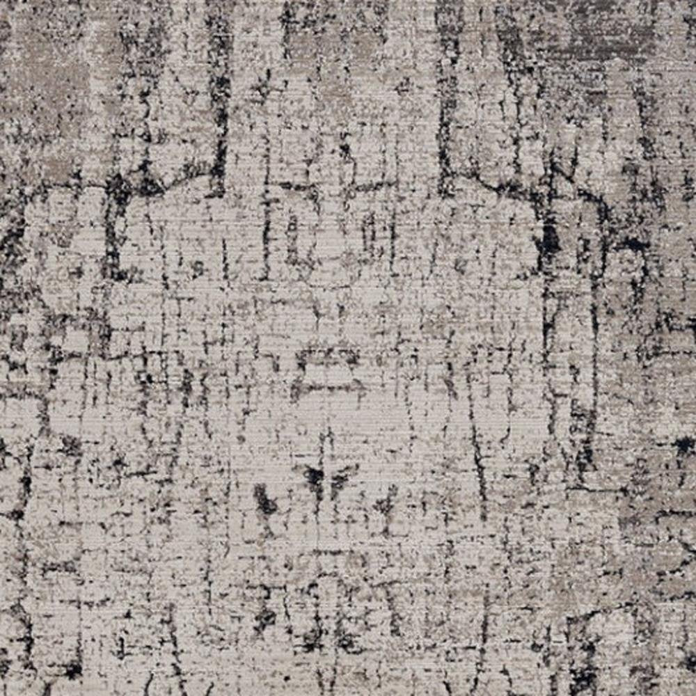 4' X 6' Ivory And Gray Abstract Distressed Area Rug
