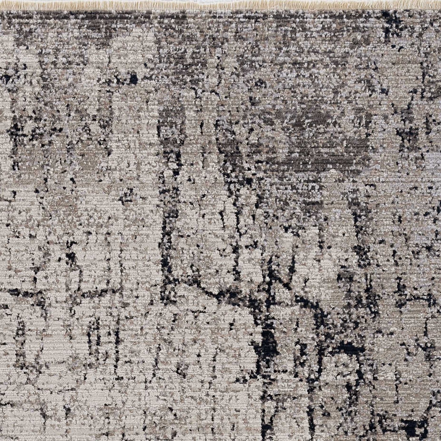 5' X 8' Ivory And Gray Abstract Distressed Area Rug