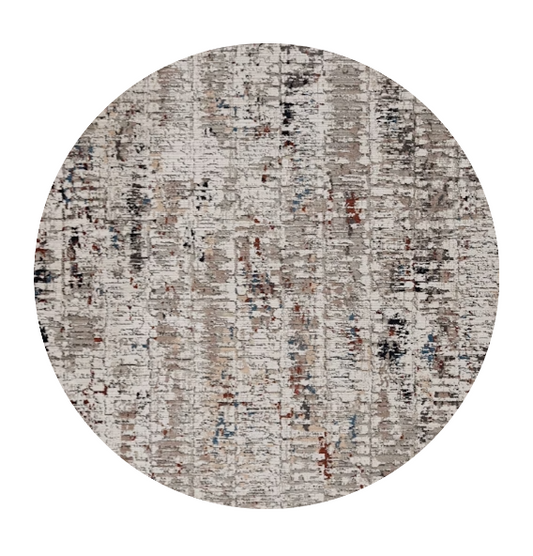 4' X 5' Beige Or Grey Abstract Area Rug