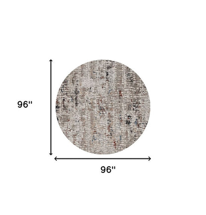 5' X 8' Beige And Gray Abstract Distressed Area Rug