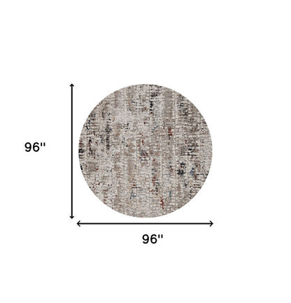 5' X 8' Beige And Gray Abstract Distressed Area Rug