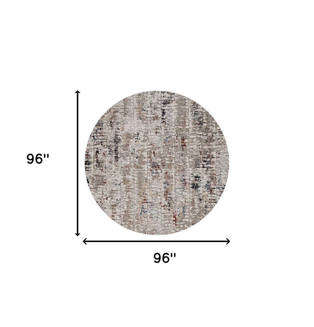 5' X 8' Beige And Gray Abstract Distressed Area Rug