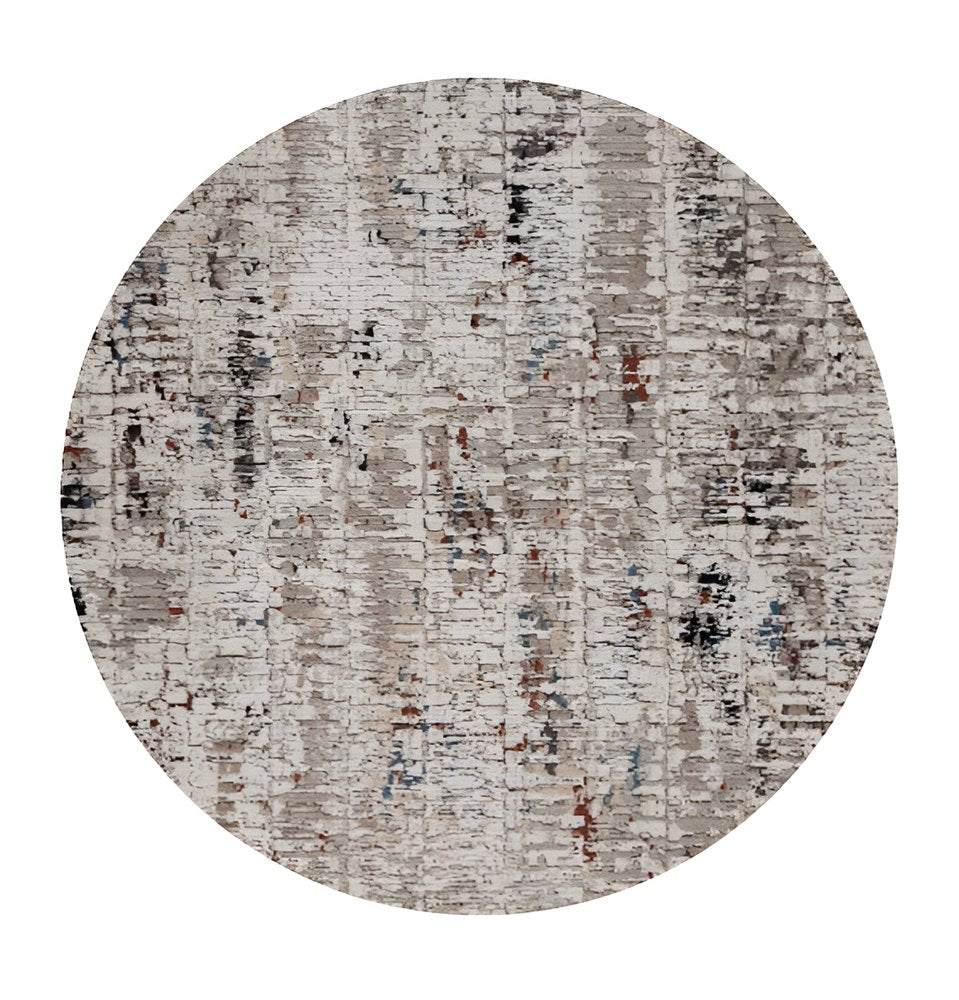 5' X 8' Beige And Gray Abstract Distressed Area Rug