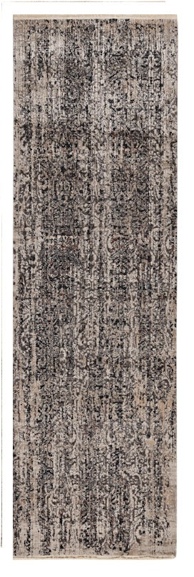 5' X 8' Grey Machine Woven Distressed Traditional Indoor Area Rug