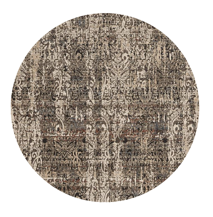 5' X 8' Grey Machine Woven Distressed Traditional Indoor Area Rug