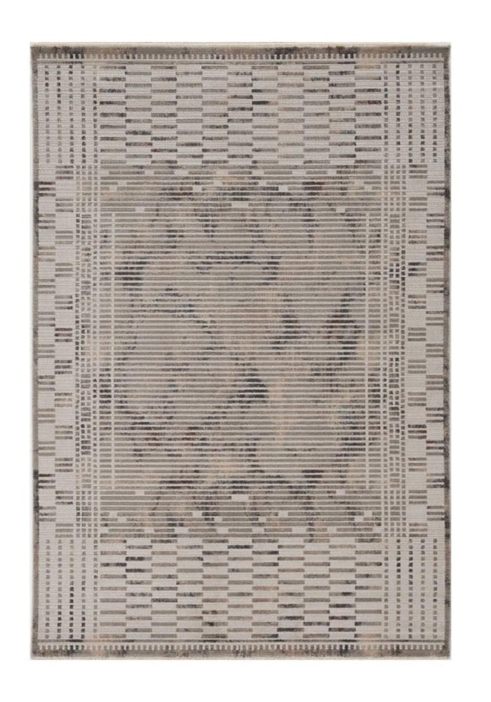 4' X 6' Beige And Brown Abstract Area Rug