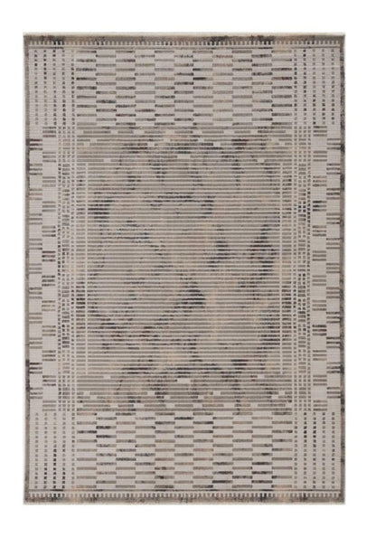 4' X 6' Beige And Brown Abstract Area Rug