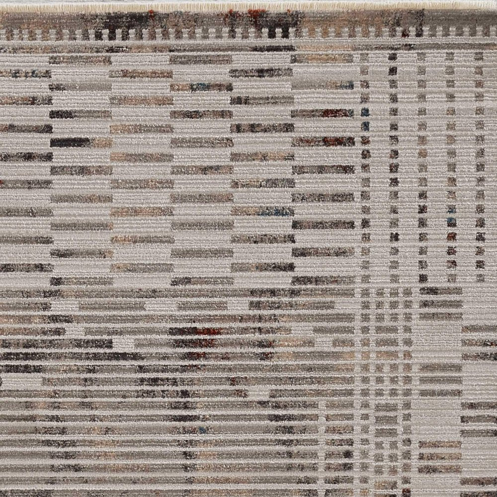 4' X 6' Beige And Brown Abstract Area Rug