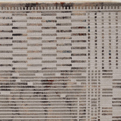 4' X 6' Beige And Brown Abstract Area Rug