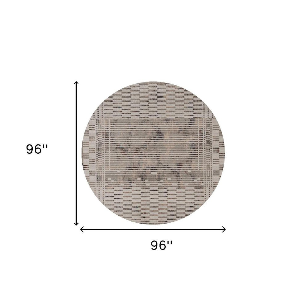 4' X 6' Beige And Brown Abstract Area Rug