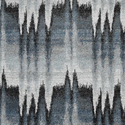 3' X 5' Ivory Blue And Gray Abstract Area Rug