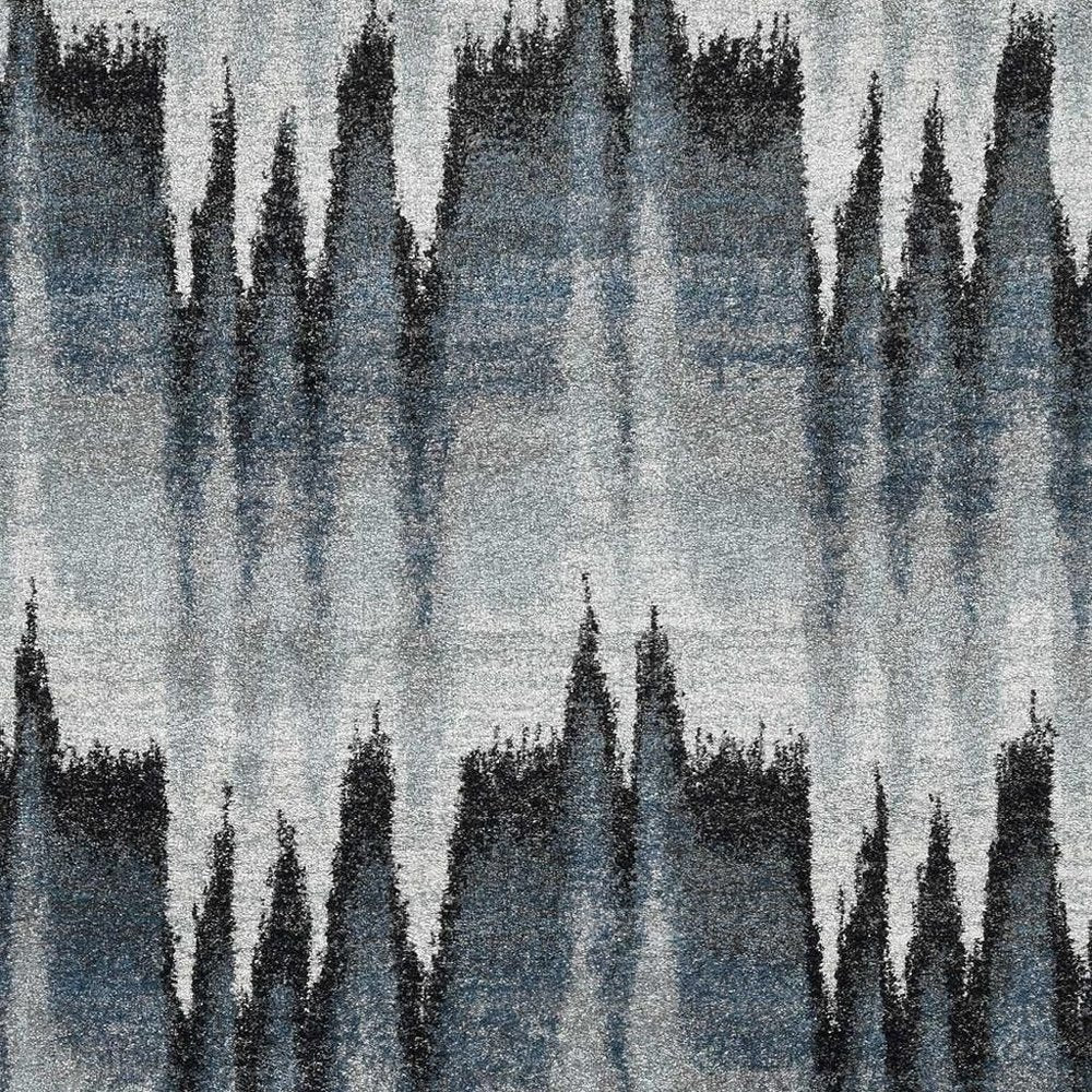 5' X 8' Ivory Blue And Gray Abstract Area Rug