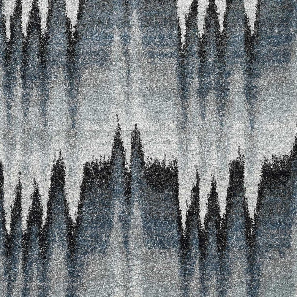 3' X 5' Ivory Blue And Gray Abstract Area Rug